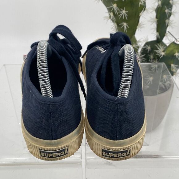 Superga Lace -Up Fashion Sneakers Navy‎ Size 5.5 - Picture 4 of 9